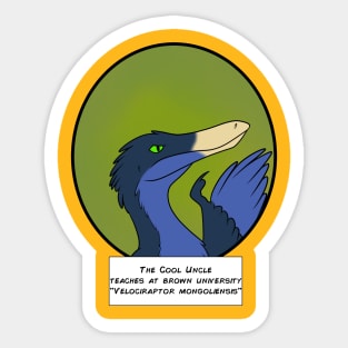 Velociraptor Uncle Sticker